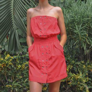 BCBGeneration Strapless Red Dress w/Pockets XS
